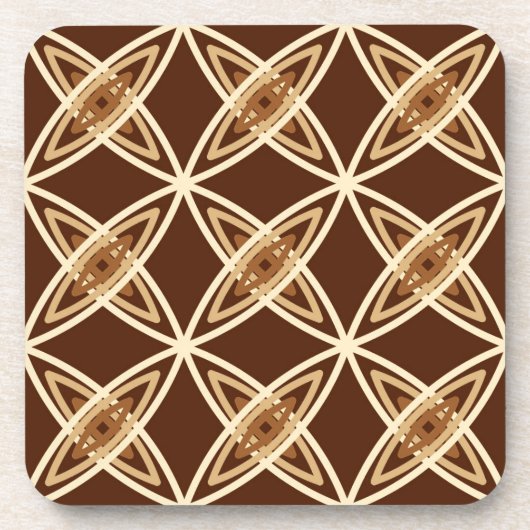 Middeleeuwse moderne atoomprinter - Chocolate Brow Bier Onderzetter (Voorkant)