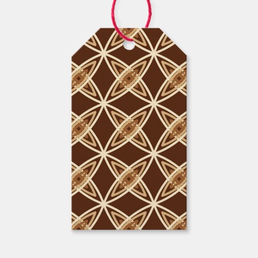 Middeleeuwse moderne atoomprinter - Chocolate Brow Cadeaulabel (Voorkant)