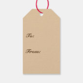 Middeleeuwse moderne atoomprinter - Chocolate Brow Cadeaulabel (Achterkant)