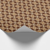 Middeleeuwse moderne atoomprinter - Chocolate Brow Cadeaupapier (Hoek)