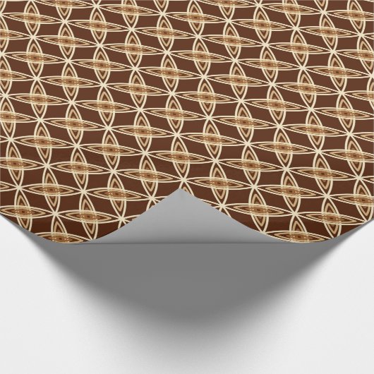 Middeleeuwse moderne atoomprinter - Chocolate Brow Cadeaupapier (Hoek)