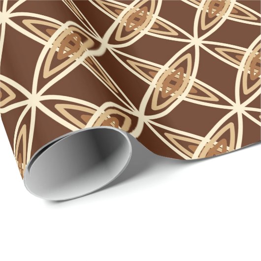 Middeleeuwse moderne atoomprinter - Chocolate Brow Cadeaupapier (Rol Hoek)