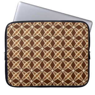 Middeleeuwse moderne atoomprinter - Chocolate Brow Laptop Sleeve