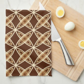 Middeleeuwse moderne atoomprinter - Chocolate Brow Theedoek (Quarter Fold)