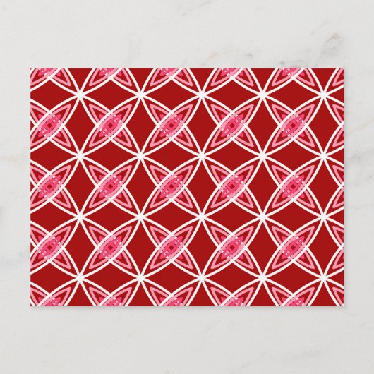 Middeleeuwse moderne atoomprinter - donkerrood briefkaart (Voorkant)
