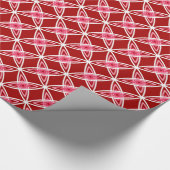 Middeleeuwse moderne atoomprinter - donkerrood cadeaupapier (Hoek)