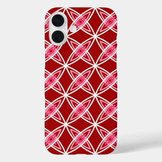 Middeleeuwse moderne atoomprinter - donkerrood Case-Mate iPhone case (Achterkant)