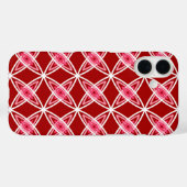 Middeleeuwse moderne atoomprinter - donkerrood Case-Mate iPhone case (Achterkant (horizontaal))