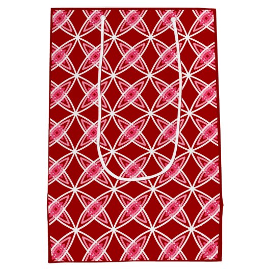 Middeleeuwse moderne atoomprinter - donkerrood medium cadeauzakje (Achterkant)