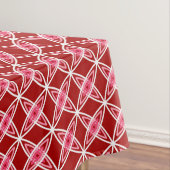 Middeleeuwse moderne atoomprinter - donkerrood tafelkleed (Voorbeeld)