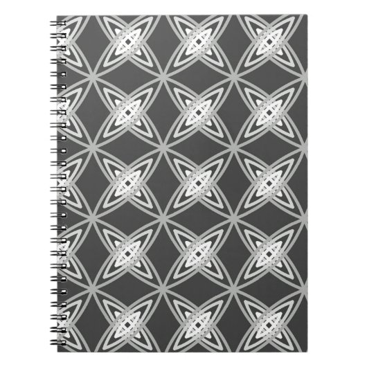 Middeleeuwse moderne atoomprinter - Koolsteengrijs Notitieboek (Voorkant)