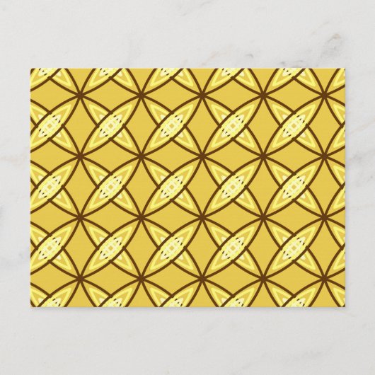 Middeleeuwse moderne atoomprinter - Mustard Gold Briefkaart (Voorkant)