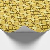 Middeleeuwse moderne atoomprinter - Mustard Gold Cadeaupapier (Hoek)