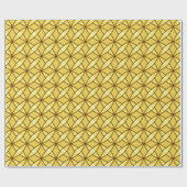 Middeleeuwse moderne atoomprinter - Mustard Gold Cadeaupapier (Vlak)