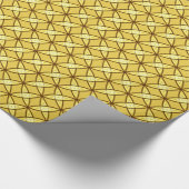Middeleeuwse moderne atoomprinter - Mustard Gold Cadeaupapier (Hoek)