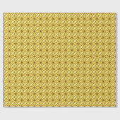 Middeleeuwse moderne atoomprinter - Mustard Gold Cadeaupapier (Vlak)