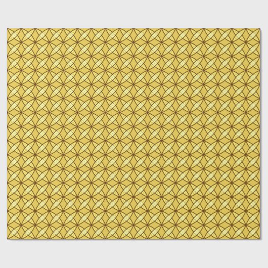 Middeleeuwse moderne atoomprinter - Mustard Gold Cadeaupapier (Vlak)