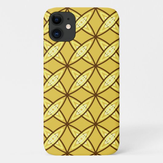 Middeleeuwse moderne atoomprinter - Mustard Gold Case-Mate iPhone Case (Achterkant)