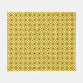 Middeleeuwse moderne atoomprinter - Mustard Gold Fleece Deken (Voorkant (Horizontaal))