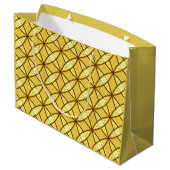 Middeleeuwse moderne atoomprinter - Mustard Gold Groot Cadeauzakje (Achterkant Gekanteld)