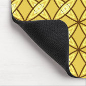 Middeleeuwse moderne atoomprinter - Mustard Gold Muismat (Hoek)