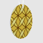 Middeleeuwse moderne atoomprinter - Mustard Gold Ornament (voorkant)