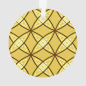 Middeleeuwse moderne atoomprinter - Mustard Gold Ornament (achterkant)