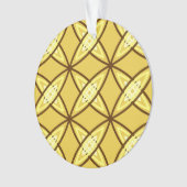 Middeleeuwse moderne atoomprinter - Mustard Gold Ornament (voorkant)