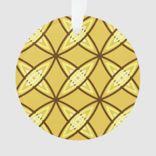Middeleeuwse moderne atoomprinter - Mustard Gold Ornament