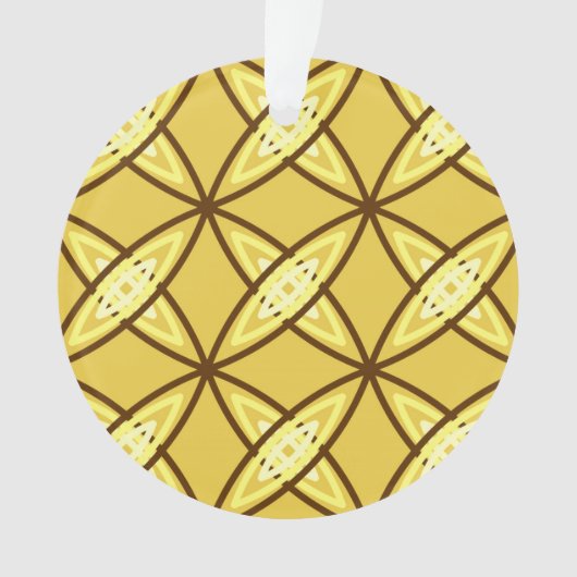Middeleeuwse moderne atoomprinter - Mustard Gold Ornament (voorkant)