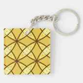 Middeleeuwse moderne atoomprinter - Mustard Gold Sleutelhanger (Achterkant)
