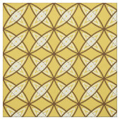 Middeleeuwse moderne atoomprinter - Mustard Gold Stof (Swatch)