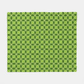 Middeleeuwse moderne atoomprinter - Olijfgroen Fleece Deken (Voorkant (Horizontaal))