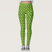 Middeleeuwse moderne atoomprinter - Olijfgroen Leggings (Voorkant)