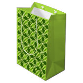 Middeleeuwse moderne atoomprinter - Olijfgroen Medium Cadeauzakje (Achterkant Gekanteld)
