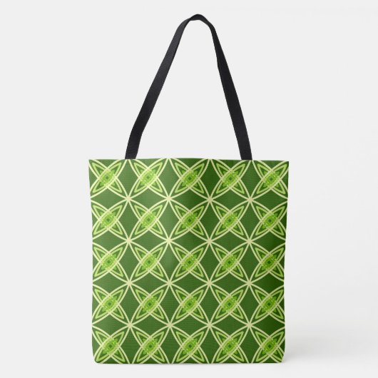 Middeleeuwse moderne atoomprinter - Olijfgroen Tote Bag (Voorkant)