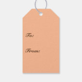 Middeleeuwse moderne atoomprinter - Pastel Peach Cadeaulabel (Achterkant)