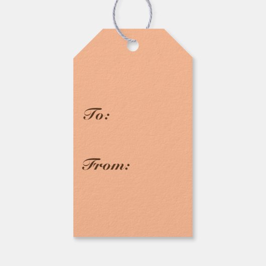 Middeleeuwse moderne atoomprinter - Pastel Peach Cadeaulabel (Achterkant)