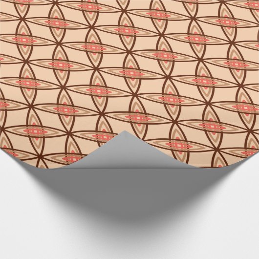 Middeleeuwse moderne atoomprinter - Pastel Peach Cadeaupapier (Hoek)