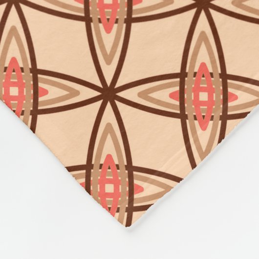 Middeleeuwse moderne atoomprinter - Pastel Peach Fleece Deken (Hoek)