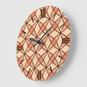 Middeleeuwse moderne atoomprinter - Pastel Peach Grote Klok (Hoek)