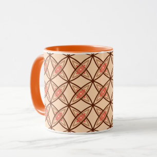 Middeleeuwse moderne atoomprinter - Pastel Peach Mok