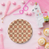 Middeleeuwse moderne atoomprinter - Pastel Peach Papieren Bordje (Feest)