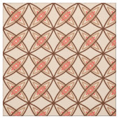 Middeleeuwse moderne atoomprinter - Pastel Peach Stof (Swatch)