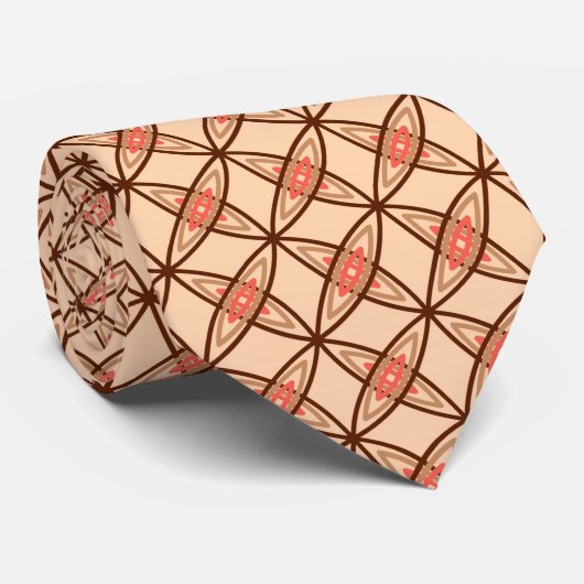 Middeleeuwse moderne atoomprinter - Pastel Peach Stropdas (Opgerold)