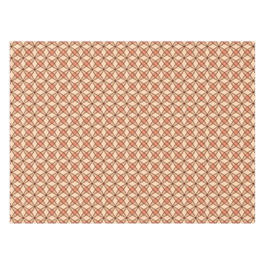 Middeleeuwse moderne atoomprinter - Pastel Peach Tafelkleed (Voorkant (Horizontaal))