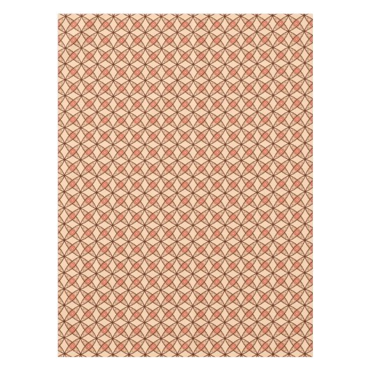 Middeleeuwse moderne atoomprinter - Pastel Peach Tafelkleed (Voorkant)