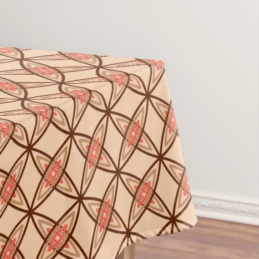 Middeleeuwse moderne atoomprinter - Pastel Peach Tafelkleed (Voorbeeld)