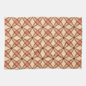 Middeleeuwse moderne atoomprinter - Pastel Peach Theedoek (Horizontaal)