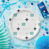 Middeleeuwse moderne atoomsterren papieren bordje (Feest)